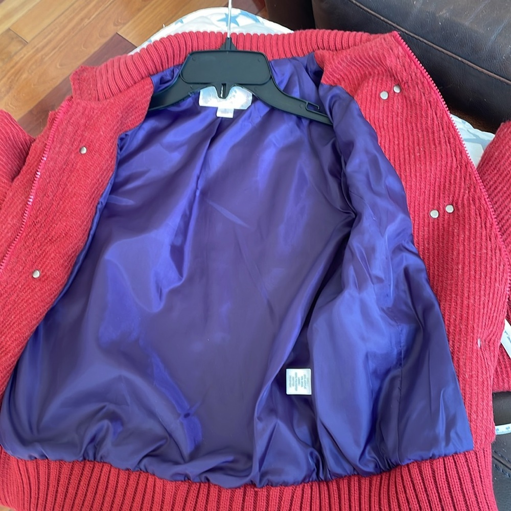 Beautiful red jacket!S Interchangeable closure (zipper or metal beautiful snaps) - Picture 14 of 14